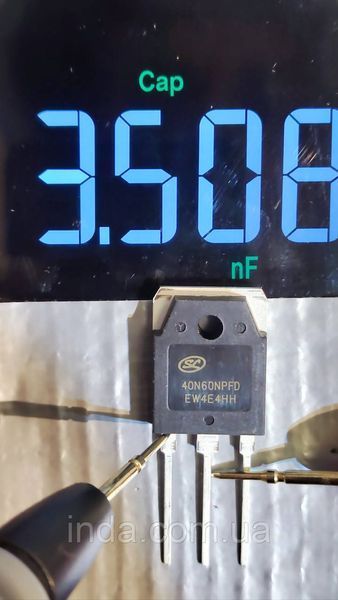 Транзистор SGT 40N60NPFD Оригинал!!! 80A/40A, 600V, IGBT (замена для FGH40N60SF, FGH40N60, 40N60) TO-3P 378 фото
