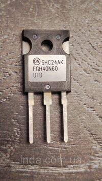 Транзистор FGH40N60UFD Оригінал!!! 80A/40A, 600V, IGBT (заміна для FGH40N60SF, FGH40N60, 40N60) TO-247 375 фото