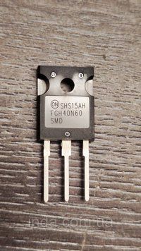 Транзистор FGH40N60SMD Оригінльний!!! 80A/40A, 600V, IGBT (заміна для FGH40N60SF, FGH40N60, 40N60&nbsp;TO-247) 381 фото