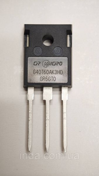 Транзистор G40T60AK3HD Оригинал! 80A/40A, 600V, IGBT, (замена G40T60AN3H )TO-247 515 фото