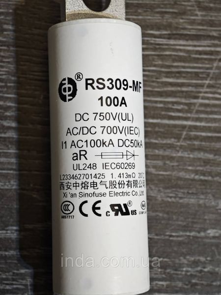 Запобіжник RS309-MF-100A, 750V НАДШВИДКИЙ!!! 493 фото