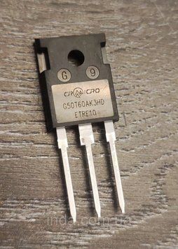 Транзистор G50T60AK3HD Оригінал! 100A/50A, 650V, IGBT, CRG50T60AK3HD (заміна для G60T60AK3SD , CRG50T60AK3SD) 399 фото
