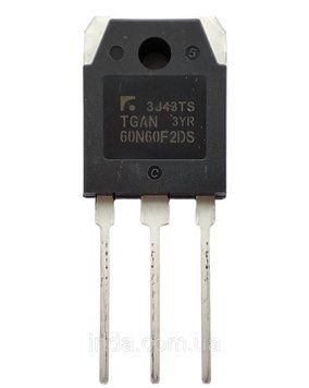 Транзистор TGAN60N60F2 Оригінал!!! 120A/60A, 600V, IGBT, TGAN60N60F2DS корпус TO-3PN 396 фото